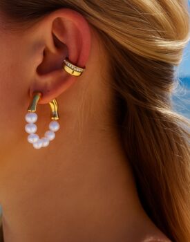 Pippa Ear Cuff 18k Gold Plated Titanium, Tarnish Free, Hypoallergenic + Waterproof, 11 of 11