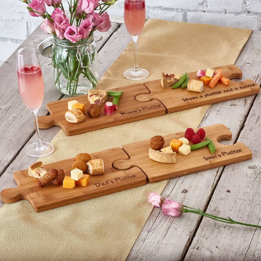 personalised bamboo party platter by suzy q designs