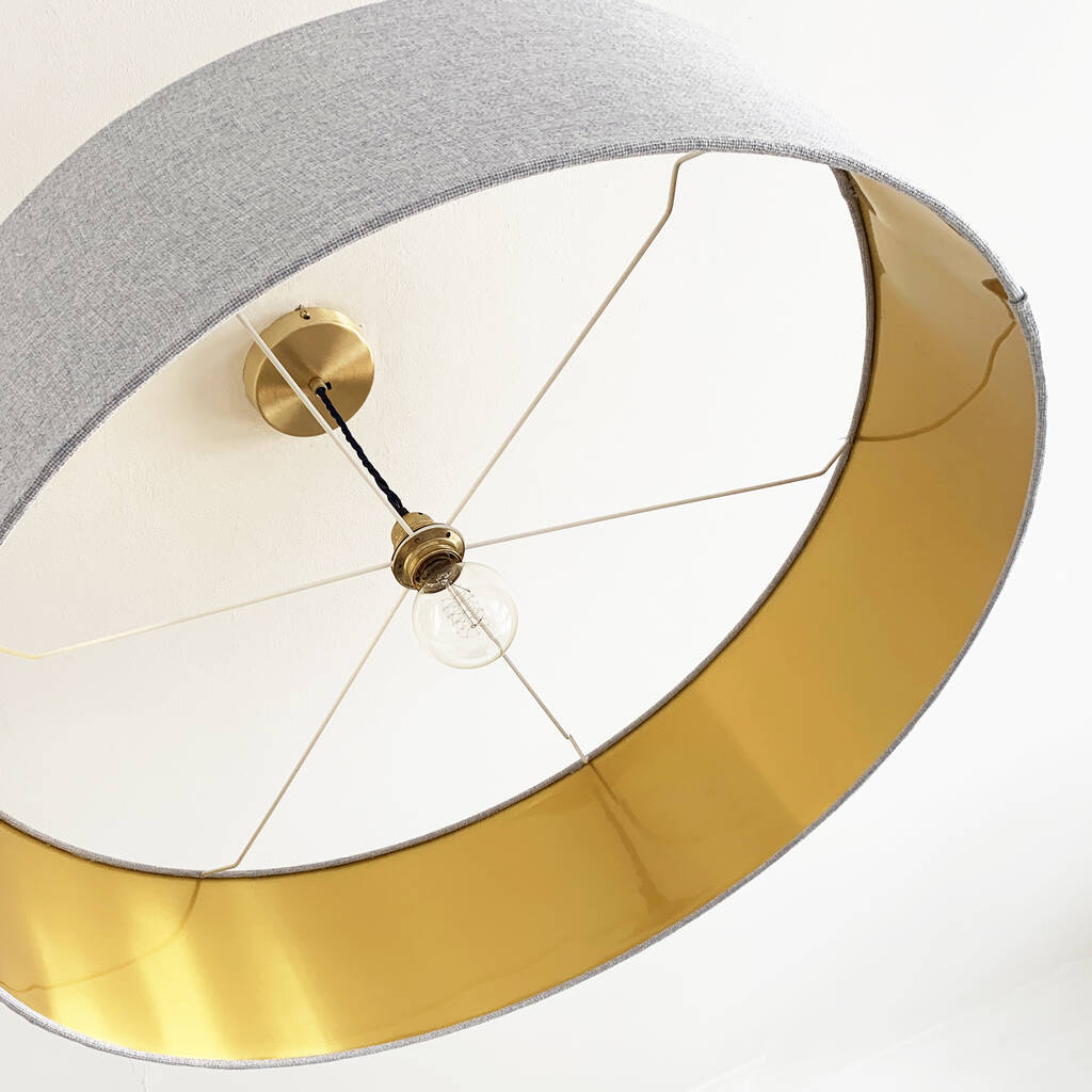 Light Grey Woven Lampshade By Bymarie