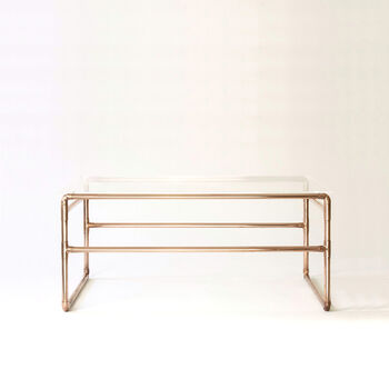 Handmade Coffee Table In Copper With Clear Acrylic Top, 2 of 4