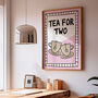 Tea For Two Print Three Colour Options, thumbnail 3 of 11