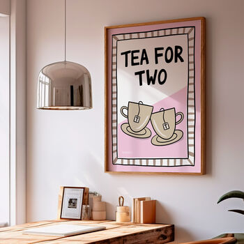 Tea For Two Print Three Colour Options, 3 of 11