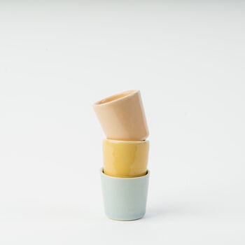 Handmade Creamy White Ceramic Shot 'Glass', 6 of 6