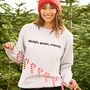 Sleigh, Panic, Repeat Women's Christmas Jumper, thumbnail 1 of 6