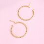 Gold Textured Large Hoop Earrings, thumbnail 3 of 6