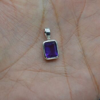 Amethyst Pendant Necklace: February Birthday, 5 of 6