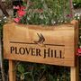 Engraved Live Edge Oak Plaque On Two 1m Posts, thumbnail 7 of 12