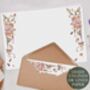 A4 Landscape Letter Writing Paper With Flower And Bow Design, thumbnail 1 of 4