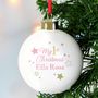 Personalised Babies First Christmas Bauble, thumbnail 1 of 4