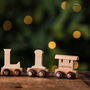 Personalised Engraved Christmas Wooden Name Train Set, thumbnail 2 of 9