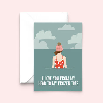 Open Water Swimming Valentine's Card, 2 of 3