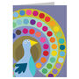 Mini Peacock Greetings Card, thumbnail 2 of 5