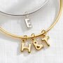 Personalised Chunky Initial Bangle, thumbnail 5 of 7