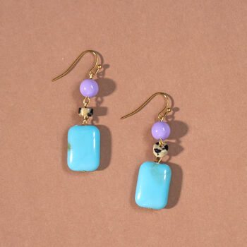 Terrazzo Coral And Blue Bead Necklace, 3 of 5