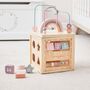 Personalised Pink Wooden Activity Cube, thumbnail 1 of 4