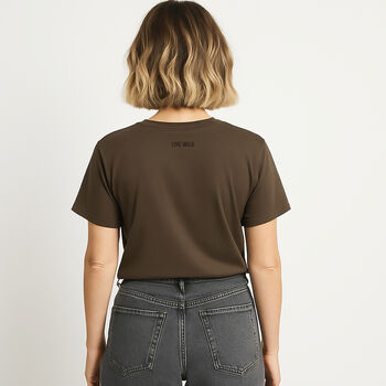 Wild Smile Live Wild Brown T Shirt, 2 of 3