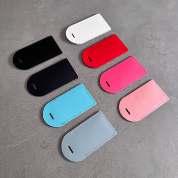 Monogram Leather Luggage Tag – Personalised Travel Gift, 4 of 12