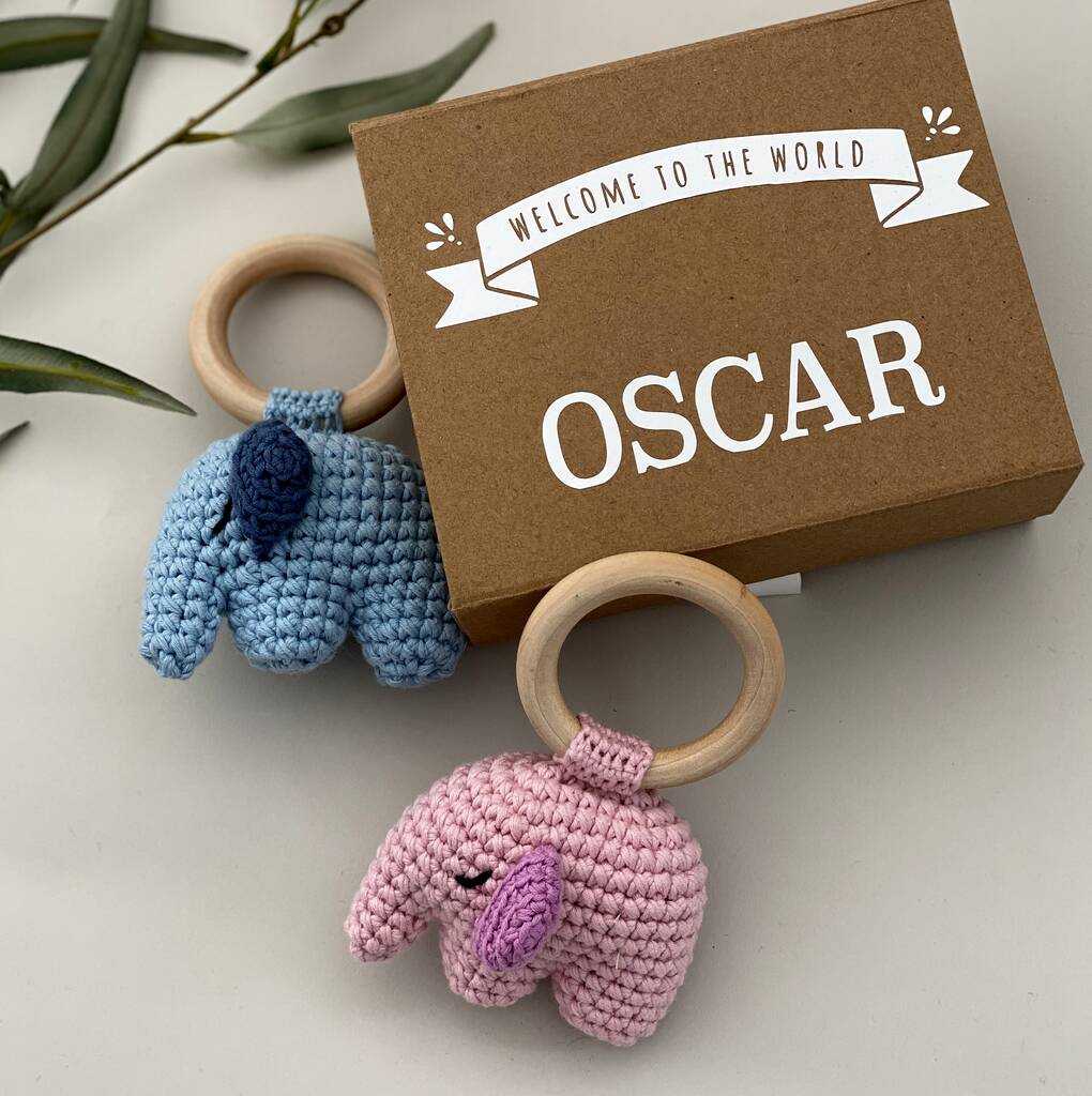Personalised Keepsake Box Elephant Rattles By Attic