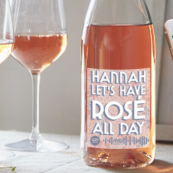 Personalised Rosé Wine With Spotify Playlist, 5 of 6