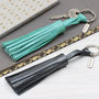 Personalised Luxury Nappa Leather Tassel Bag Charm, thumbnail 10 of 12