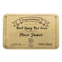 Personalised Gold Certificate Metal Sign, thumbnail 6 of 9