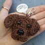 Crocheted Labrador Dog Face Keyring, thumbnail 1 of 6