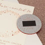 Sparkly Circle Wedding Invitation Magnet, thumbnail 4 of 9