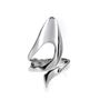 Adjustable Sterling Silver Open Flower Petal Ring, thumbnail 2 of 3