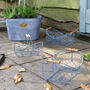 Set Of Three Vintage Blue Garden Trug Baskets, thumbnail 3 of 7