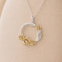 Personalised Sterling Silver Daffodil Wreath Necklace, thumbnail 1 of 6