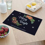 Personalised Christmas Floral Glass Worktop Saver, thumbnail 3 of 5