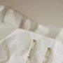 14 K Gold Plated Small Bar Stud Earrings, thumbnail 2 of 5