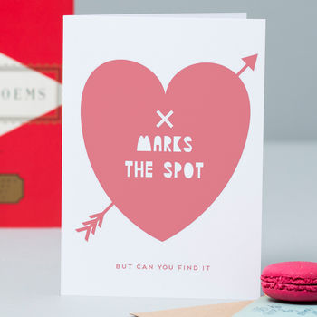 'X Marks The Spot' Valentine's Card And Free Tattoo, 3 of 3