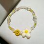 Smile Flower Beaded Bracelet, thumbnail 1 of 3