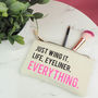 'Just Wing It' Eyeliner Make Up Bag, thumbnail 3 of 6