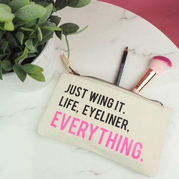 'Just Wing It' Eyeliner Make Up Bag, 3 of 6