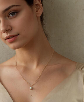 Opal Teardrop Pendant Necklace, 4 of 7