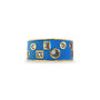 Blue Mixed Shape Chunky Embellished Enamel Ring, thumbnail 1 of 2