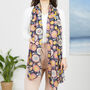 Personalised Retro Flower Sketch Scarf, thumbnail 3 of 7
