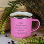 Personalised Any Message Enamel Camping Mug, thumbnail 7 of 7