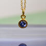Tanzanite 18kt Gold December Birthstone Stud Earrings, thumbnail 2 of 7