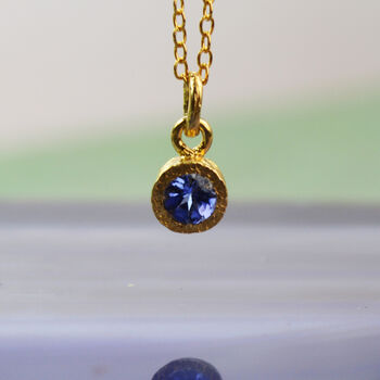 Tanzanite 18kt Gold December Birthstone Stud Earrings, 2 of 7