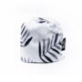 Black And White Palm Leaf Muslin Swaddle Blanket, thumbnail 3 of 5