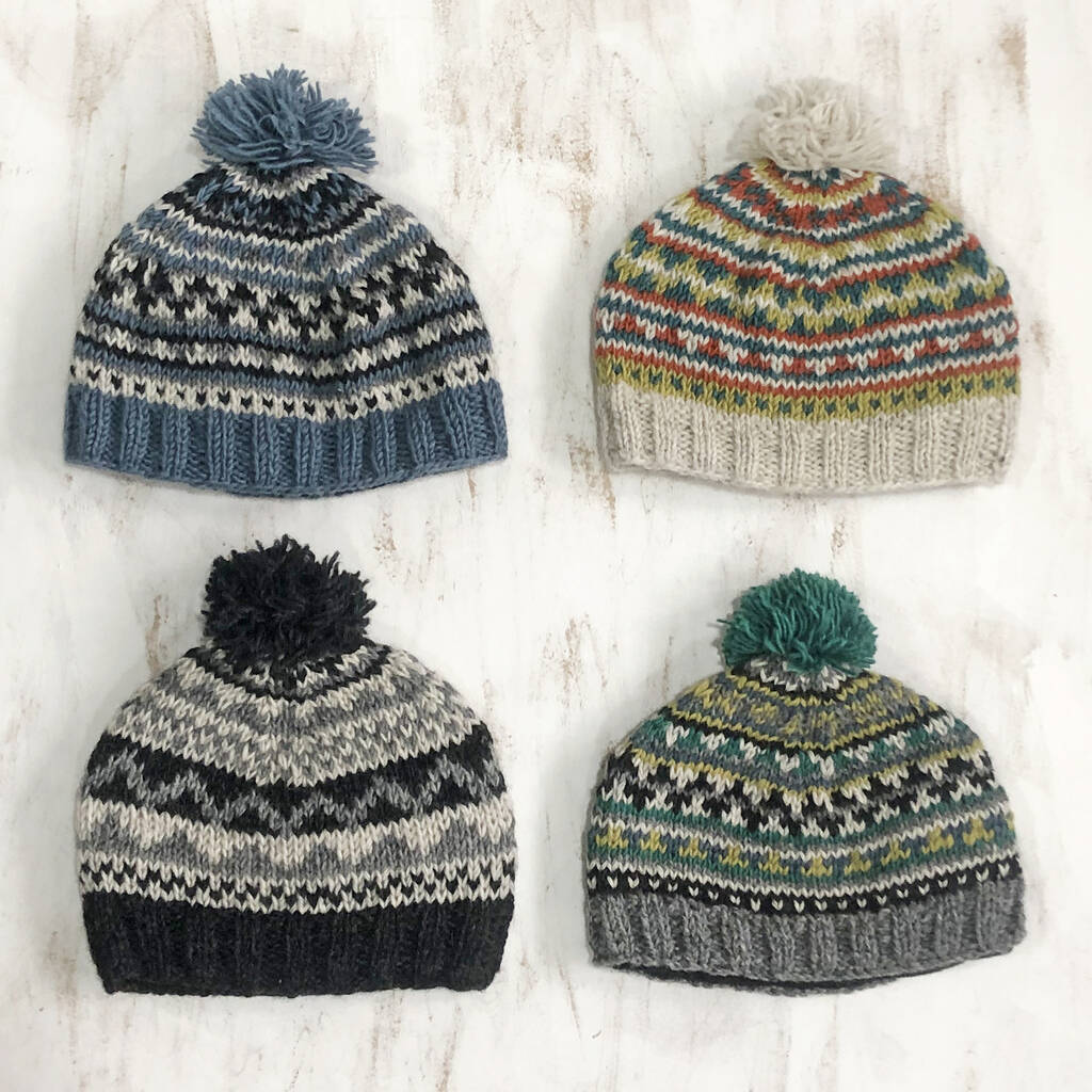 fairisle bobble hat