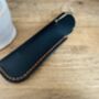 Matt Black Leather Pen Sleeve, Pen Case, thumbnail 6 of 7