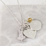 Cat Charm Personalised Silver Necklace With Birthstones, thumbnail 9 of 12