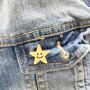 Gold Star Smiley Face Enamel Pin And Card | Well Done Child Gift | Exam Results Reward, thumbnail 5 of 10