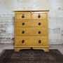 Late 1800s Antique Pine Maple Chest Drawers, thumbnail 1 of 5