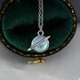 Moonstone Planet Necklace In Sterling Silver, thumbnail 3 of 10