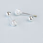 Sterling Silver Rope Knot Design Screw Back Stud Earrings, thumbnail 2 of 4